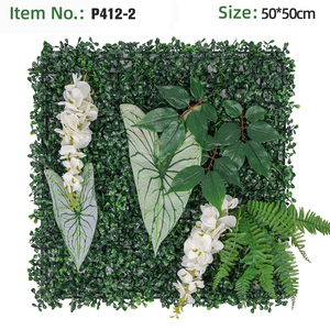 Panneau mural végétal artificiel <span class=keywords><strong>en</strong></span> plastique, haie verticale, résistant à l'eau, pour aménagement paysager de jardins, hôtels et centres commerciaux - Product Image 3