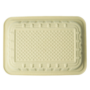 Barquette jetable pour viande fraîche en pulpe <span class=keywords><strong>de</strong></span> bambou compostable écologique Green Olive GO-LGA01 |   Antibactérien 72H |   Voyages biodégradables - Product Image 1
