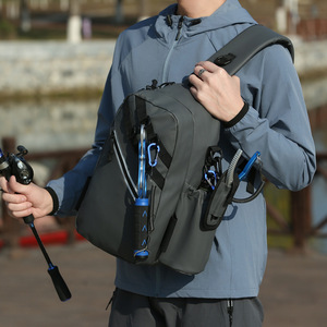 Masawei Fishing <b>Backpack</b> With Rod Holder Multifunction Outdoor Sports Shoulder Bag For Angling And Camping - Product Image 4