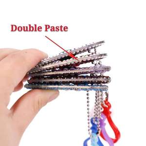 E-021 + bricolage diamant peinture dessin animé Notes de <span class=keywords><strong>musique</strong></span> résine sac porte-clés bijoux cadeau - Product Image 5