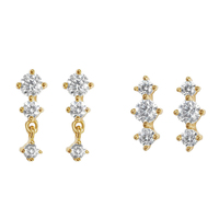 Gemnel Fine Jewelry Boucles d'oreilles en argent 925 à maillons en cz