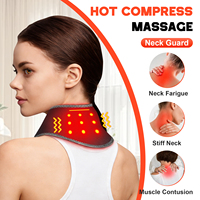 Masajeador de cuello con calor al por mayor de fábrica, soporte de cuello con compresa caliente y vibración, envoltura eléctrica para alivio del dolor de cuello