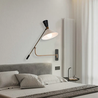 Lámpara de pared ajustable de fondo de habitación de muestra, iluminación de cabecera interior, lámpara de lectura de cabecero moderna, luz de pared Led para Hotel