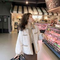 Nouvelle mode manteau de fourrure de laine d'agneau pour femmes vêtements d'hiver chaud épaissir bouton Cardigan polaire doux hauts veste vêtements d'extérieur manteau décontracté