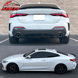 Convient pour BMW G22 Série 4 2021-2027 Aileron de coffre style performance non peint noir - Product Image 3