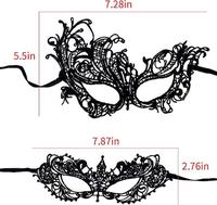 Mascarade masque vénitien Halloween Sexy femme dentelle masque pour carnaval déguisement fête Costume balle noir Flexible