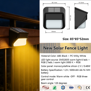 Lampe solaire murale extérieure TOPREX à prix avantageux, étanche IP65, sans fil, éclairage vers le bas, pour décoration de <span class=keywords><strong>jardin</strong></span> - Product Image 4