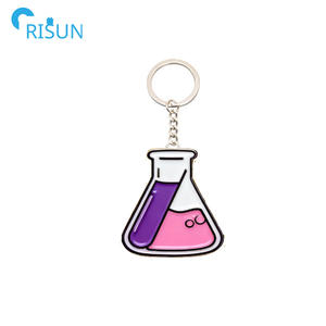 Porte-clés en chaîne <span class=keywords><strong>Science</strong></span> Matters en gros, personnalisé, avec paillettes, éléments chimiques du mercure, Llavero, expérience de laboratoire, porte-clés - Product Image 2