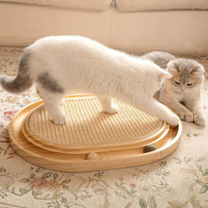 Đa chức năng mèo cây scratcher tương tác vật nuôi đồ chơi với con lăn theo dõi bóng phong trào tập thể dục mèo gãi Pad - Product Image 4