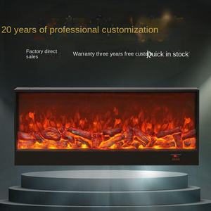 <span class=keywords><strong>Chimenea</strong></span> Eléctrica LED Retro con Simulación de Llama Estilo Campestre Francés, Luz de Ambiente de Fácil Inserción para Sala de Estar - Product Image 3