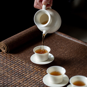 Taza de Té de Cerámica Blanca Color Albaricoque, Forma Cónica, Tamaño Pequeño, Porcelana, Taza de Té Kung Fu, Origen Dehua - Product Image 4