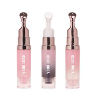 Sérum Lèvres Personnalisé aux Peptides Hydratant Effet Rafraîchissant au Fer Métallique Traitement des Lèvres à l'Huile de Squalane Bio Lissante avec Applicateur