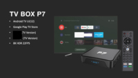 Boîtier TV Android 14 P7 H618 Allwinner Quad Core avec WiFi5 double bande, décodage 4K HDR60FPS, lecteur multimédia et télécommande vocale