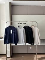 Ensemble unisexe sweat à capuche col montant et pantalon de sport, coupe ample, chaud, avec fermeture éclair, style décontracté, essentiels d'automne pour couple