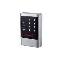 Machine de contrôle d'accès à coque métallique étanche Mf 1/EM lecteur de carte une porte avec clavier tactile pour une utilisation en extérieur