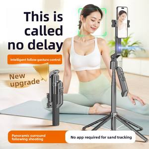 Vente en gros, nouveau design, trépied <span class=keywords><strong>pour</strong></span> appareil photo en aluminium <span class=keywords><strong>pour</strong></span> selfie, support <span class=keywords><strong>pour</strong></span> téléphone <span class=keywords><strong>pour</strong></span> machine de photomaton à 360 tours - Product Image 2