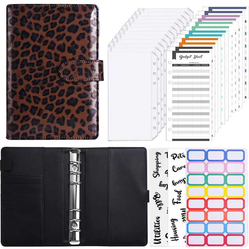 Coffee-colored Leopard Print Set