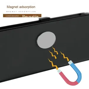 Paquete al por Mayor de 2/4 Organizadores Negros para Refrigerador y Soporte de Almacenamiento Magnético para Especias, para Refrigerador y Horno - Product Image 2
