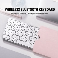 Clavier BT Pie 83 touches, touches hexagonales en nid d'abeille, base en alliage d'aluminium, ultra fin pour Mac, iPad, PC et Windows