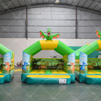 Château gonflable dinosaure de la jungle, château gonflable animal de safari, mini château gonflable pour tout-petits, intérieur/extérieur, moonwalks