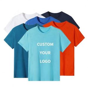 Camisetas de Hombre de Alta Calidad, 180g, Algodón Peinado, Venta al Por Mayor de Fábrica, Cuello Redondo, Diseño Liso con Logotipo Personalizado - Product Image 5