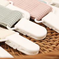 Vente en gros de pinces en bois personnalisées pour bébé Chaîne de sucette en tissu 100% coton pour bébé Chaîne factice