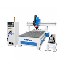 Router CNC de 4 Ejes Jinan Mosencnc 1530 con Eje Rotatorio, Mesa de Vacío y Motor para Tallado de Cilindros de Madera y Fabricación de Patas de Muebles