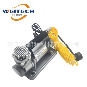 เครื่องสูบลมยางแบบพกพา Weitech 12V แรงดันสูง สำหรับรถยนต์และมอเตอร์ไซค์ - Product Image 3