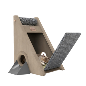 Tempat Tidur dan Penggaruk Kucing Multifungsi dengan Tiang Penggaruk Sisal yang Tahan Lama dan Papan Penggaruk Kucing - Product Image 3