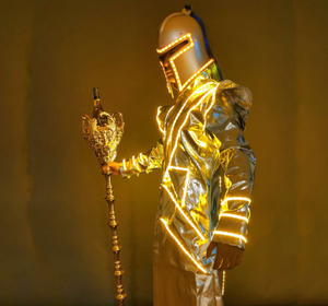 Diodo a emissione di radiazioni Robot Halloween & natale luminoso Bar costumi del nuovo anno festa decorazioni MOQ 2 pz - Product Image 3