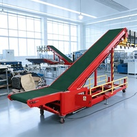 Convoyeur à bande motorisé Goldtec Mobile pour conteneurs de 40 pieds, pour le chargement et le déchargement en montée