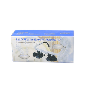 8X 15X 23X <span class=keywords><strong>2</strong></span> एलईडी रोशनी घड़ी Repairment द्विनेत्री सिर घुड़सवार आवर्धक कांच - Product Image 3