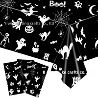 Nouvelle nappe de fête rectangulaire en plastique PE imprimée en sérigraphie pour Halloween, marque Xuece, en stock, vente en gros, directement de l'usine