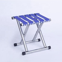 Chaise de camping pliable d'extérieur, tabouret de pêche, siège de voyage portable pour la randonnée et la plage, tabouret léger en fer