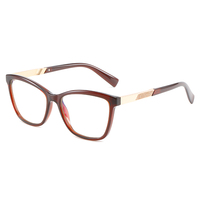 Lunettes œil de chat anti-lumière bleue TR90 unisexes en métal avec logo personnalisé montures de lunettes bloquant la lumière bleue pour ordinateur
