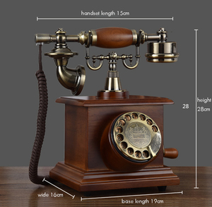 <span class=keywords><strong>Telefono</strong></span> Antico in Legno, <span class=keywords><strong>Telefono</strong></span> Vintage <span class=keywords><strong>con</strong></span> Filo, Decorativo, Classico <span class=keywords><strong>con</strong></span> Quadrante Rotante e Auricolare Sospeso per Casa e Hotel - Product Image 4