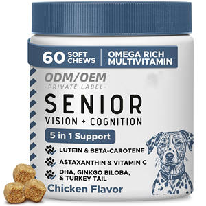 OEM/ODM Senior Dog Vision &amp; Cognition Chews - 7-in-1 Multivitamin for Eye Care &amp; Brain Health <strong>with</strong> Omega 3 6 9 for <strong>Old</strong> Dogs - Product Image 1