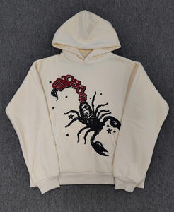 Felpa con Cappuccio Invernale Pesante Stile Europeo-Americano con Design a Ragnatela e Tasca per <span class=keywords><strong>Uomo</strong></span> - Product Image 1