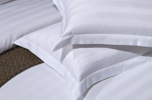 Thanh lịch thoải mái tốt nhất, mềm nhất, coziest tấm bộ-khách sạn chất lượng sang trọng chống nhăn Damask sọc tấm ga trải giường thiết lập, trắng - Product Image 5
