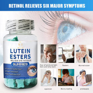 Private Label Ésteres Luteína Gomas Aliviar Eye Fadiga Filtro Blue Light & Melhorar a Visão Suplemento Dietético - Product Image 3