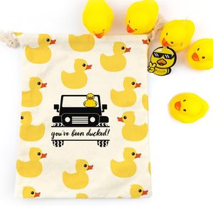 Sacs en toile à cordon de serrage en gros pour événements <span class=keywords><strong>Jeep</strong></span> Duck, figurines de canards, sacs pour jouets, aliments et bonbons - Product Image 4