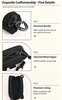 Pochette de rangement tactique pour lunettes, étui à lunettes de soleil MOLLE avec mousqueton pour le camping en plein air, la randonnée, sac de protection pour lunettes