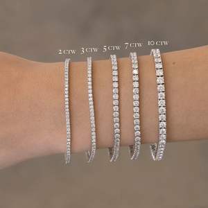 QUEEN SUN Bracciale Tennis in Platino 18K Elegante con Diamante da Laboratorio HPHT Bianco DEF da 2,5 mm Gioiello dal Design Eterno ed Elegante - Product Image 5