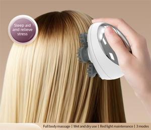 Masajeador de cuero cabelludo para el hogar profesional de nivel IPX7, 3 modos, uso dual húmedo y seco, fuerte, sin enredos de cabello, masajeador de cabeza - Product Image 6