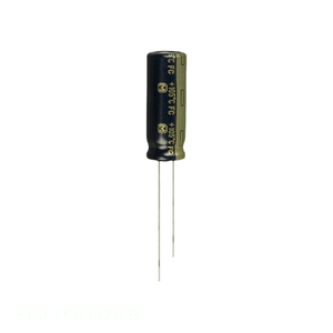 Condensateur canal fabricant CAP ALUM 820UF 20% 6.3V RADIAL à travers trou EEU-FC0J821LB 820 uF - Product Image 1