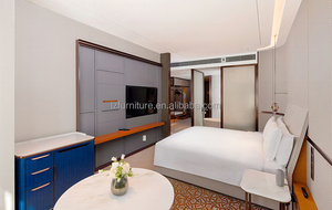 OEM ODM Factory Direct Low Price Bedroom Furniture Custom MDF Panel Wood Frame Hotel <b>Queen</b> <b>Bed</b> with Complete Bedding Set - Product Image 6