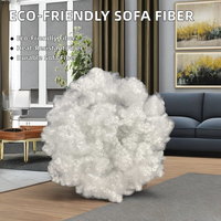 Fibre de polyester creuse vierge 15D 64mm, blanc brillant, sans silicone, recyclable, stable, pour garnissage de coussins à effet froissé