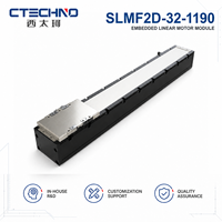 CTECHNO SLMF2D-32-1190 Etapa de Motor Lineal Integrada, Carga Útil de Referencia de 11 kg, Carrera de 1190 mm para Automatización del Ensamblaje de Baterías de Litio