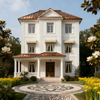 Villa préfabriquée en acier à 3 étages de haute qualité, immeuble de bureaux, chambre, cuisine, sol SPC, design moderne de luxe pour l'Australie et l'Amérique