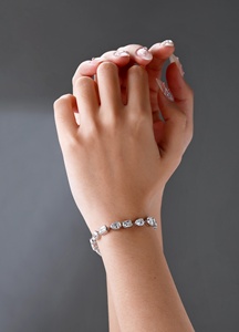 Đa Hình Dạng 1CT Hình Dạng Lạ Mắt Eternity 18K Rắn Vàng D Trắng Phòng Thí Nghiệm Grown Kim Cương Tennis Vòng Đeo Tay Và <span class=keywords><strong>Bangles</strong></span> - Product Image 2